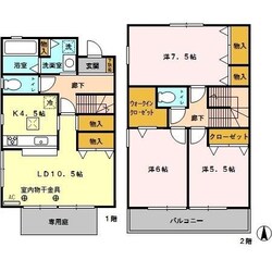 ビューパティオ　Ｅの物件間取画像